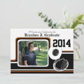 Tuba Marching Band Afstuderen Foto Sinaasappel Kaart (Staand voorkant)