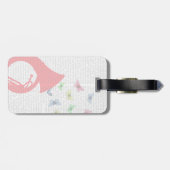 Tuba met Butterflies Bagagelabel (Achterkant horizontaal)