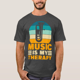 Tuba Music is mijn Therapy Funny Music Lover Instr T-shirt