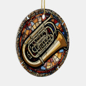 Tuba Music Keramisch Ornament (Rechts)
