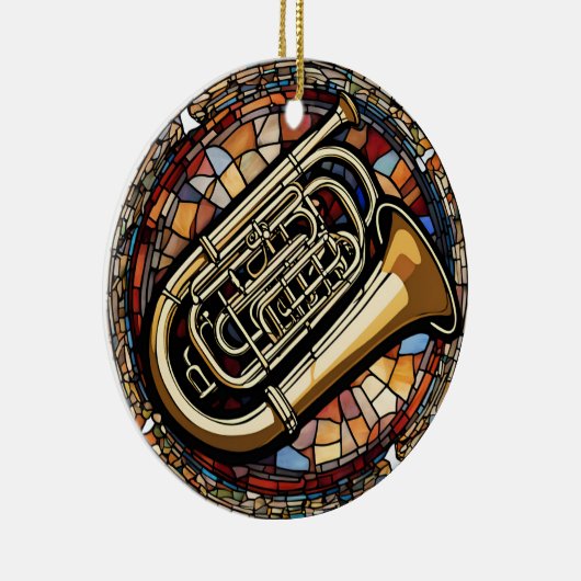 Tuba Music Keramisch Ornament (Rechts)