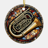 Tuba Music Keramisch Ornament (Voorkant)
