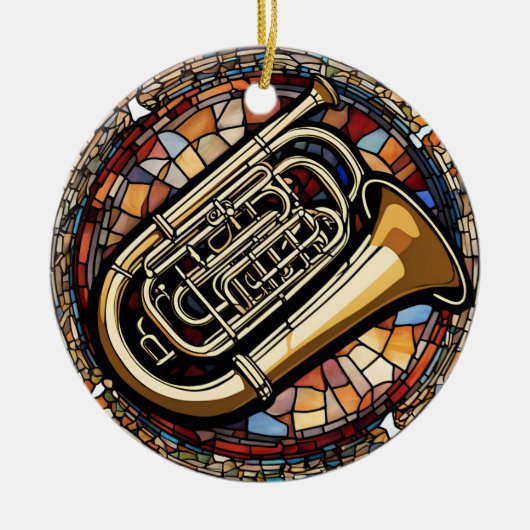 Tuba Music Keramisch Ornament (Voorkant)