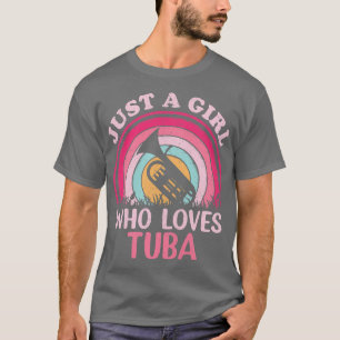 Tuba Music Lover een meisje dat van Tub houdt T-shirt