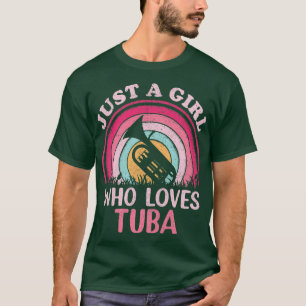 Tuba Music Lover  een meisje dat van Tub houdt T-shirt