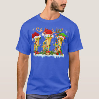 Tuba Music Lover Xmas Lighting Funny Tuba Christma T-shirt