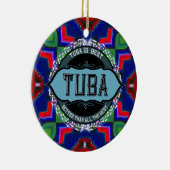 Tuba Music Note Circle Keramisch Ornament (Rechts)