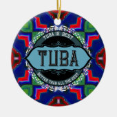 Tuba Music Note Circle Keramisch Ornament (Voorkant)