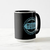 Tuba Music Note Circle Mug Mok (Voorkant rechts)