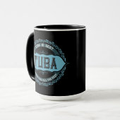 Tuba Music Note Circle Mug Mok (Voorkant links)