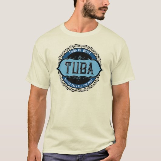 Tuba Music Note Circle T-shirt (Voorkant)