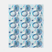 Tuba Music Note Fragmenten Fleece Deken (Voorkant)