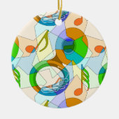 Tuba Music Note Fragmenten Keramisch Ornament (Voorkant)