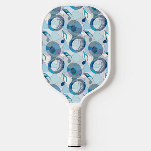 Tuba Music Note Fragmenten Pickleball Paddle (Achterkant)