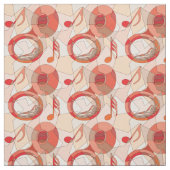 Tuba Music Note Fragmenten Stof (Swatch)