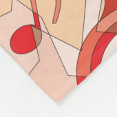Tuba Music Note Fragments Rood Fleece Deken (Hoek)