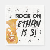 Tuba Music Verjaardagsfeestje Papieren servetten (Voorkant)