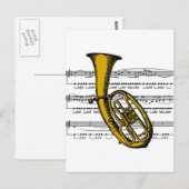 Tuba musical 04 B Briefkaart (Voorkant / Achterkant)