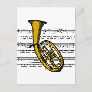 Tuba musical 04 B Briefkaart