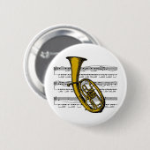 Tuba musical 04 B Ronde Button 5,7 Cm (Voorkant /achterkant)