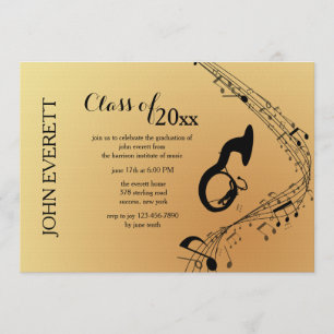 Tuba Musical Instrument Invitation Kaart