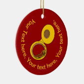 Tuba Musical Instrument Keramisch Ornament (Rechts)