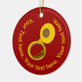 Tuba Musical Instrument Keramisch Ornament (Links)