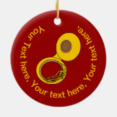 Tuba Musical Instrument Keramisch Ornament (Achterkant)