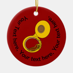 Tuba Musical Instrument Keramisch Ornament