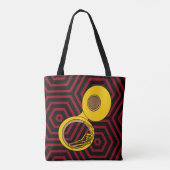 Tuba Musical Instrument Tote Bag (Achterkant)