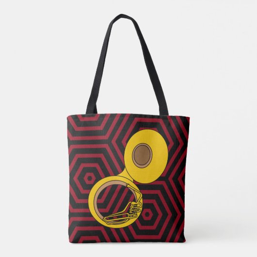 Tuba Musical Instrument Tote Bag (Achterkant)