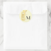 Tuba Musician Band Teacher Classic Round Sticker (Tas)