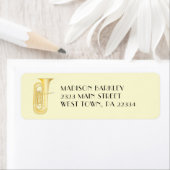 Tuba Musician Band Teacher Label (Insitu)