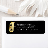 Tuba Musician Band Teacher Label (Insitu)