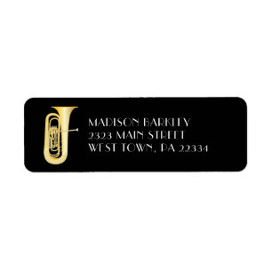 Tuba Musician Band Teacher Label