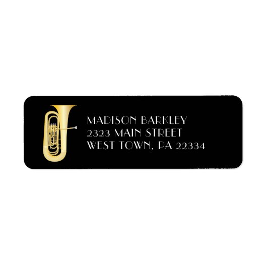 Tuba Musician Band Teacher Label (Voorkant)