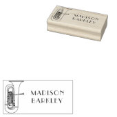 Tuba Musician Band Teacher Rubber Stamp Rubberstempel (Gestempeld)