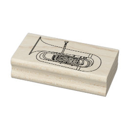 Tuba Musician Band Teacher Rubber Stamp Rubberstempel