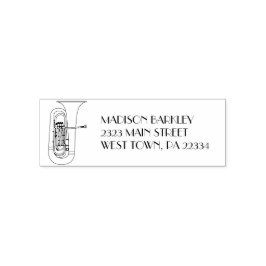 Tuba Musician Band Teacher Self-Inking Stamp Zelfinktende Stempel