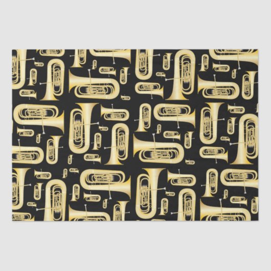 Tuba Musician Band Teacher Tissue Paper Tissuepapier (Voorkant)