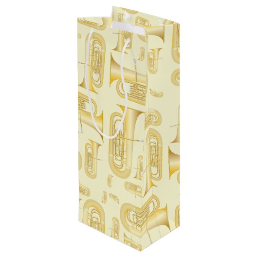 Tuba Musician Band Teacher Wine Gift Bag Wijn Cadeautas (Achterkant Gekanteld)