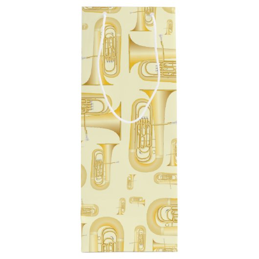 Tuba Musician Band Teacher Wine Gift Bag Wijn Cadeautas (Achterkant)