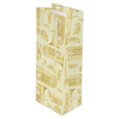 Tuba Musician Band Teacher Wine Gift Bag Wijn Cadeautas (Voorkant Gekanteld)