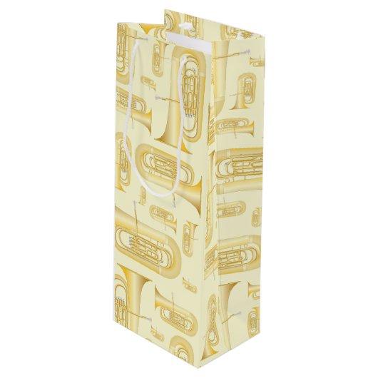 Tuba Musician Band Teacher Wine Gift Bag Wijn Cadeautas (Voorkant Gekanteld)