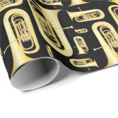 Tuba Musician Band Teacher Wrapping Paper Cadeaupapier (Rol Hoek)