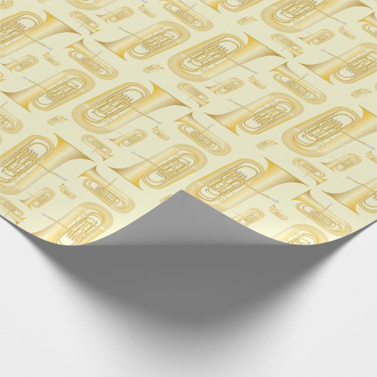 Tuba Musician Band Teacher Wrapping Paper Cadeaupapier (Hoek)