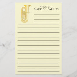 Tuba Musician Teacher Stationery Briefpapier