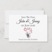 Tuba Musician Wedding Save The Date (Voorkant)