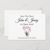 Tuba Musician Wedding Save The Date (Voorkant / Achterkant)