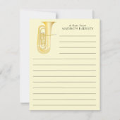 Tuba Musicien Band Leraar Bedankt (Voorkant)